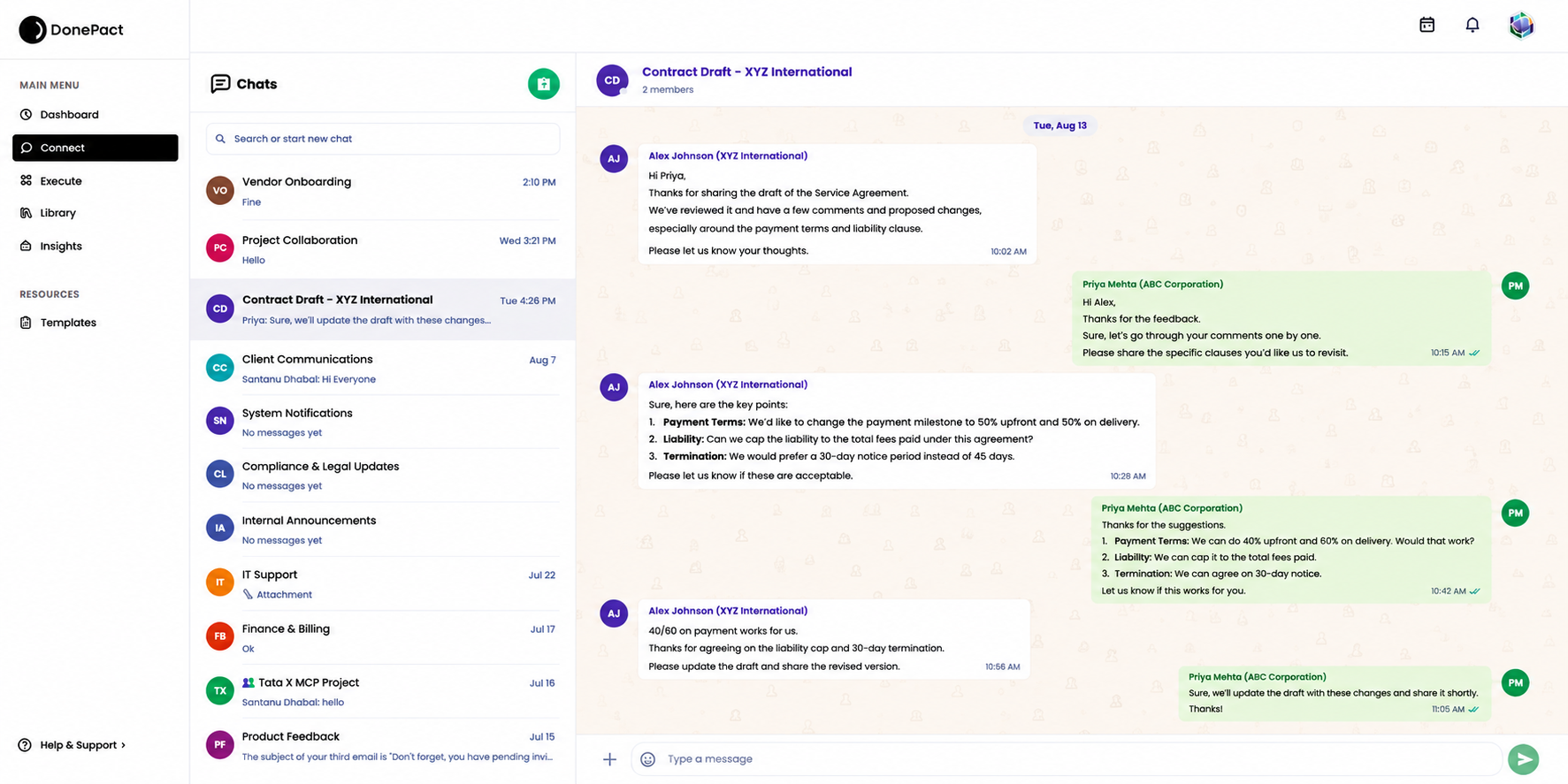 DonePact AI review guides running against an agreement inside Microsoft Word
